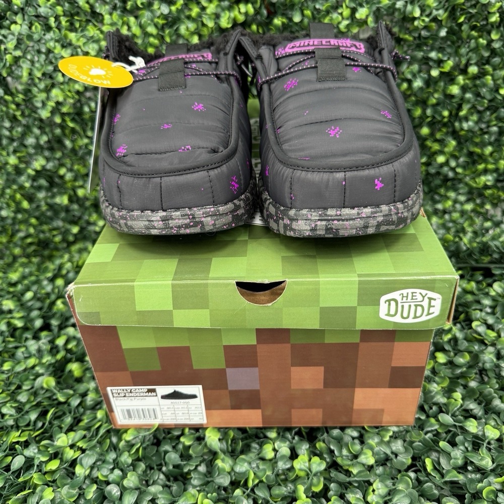 Minecraft X HEYDUDE Enderman Wally Camp Slip Mens 11 Slip On Glow Slip On Shoe - Picture 8 of 8